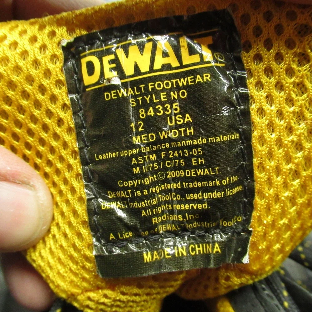 Dewalt Mens Steel Toe‎ Work Boot 12 Black Leather Industrial Rugged Construction